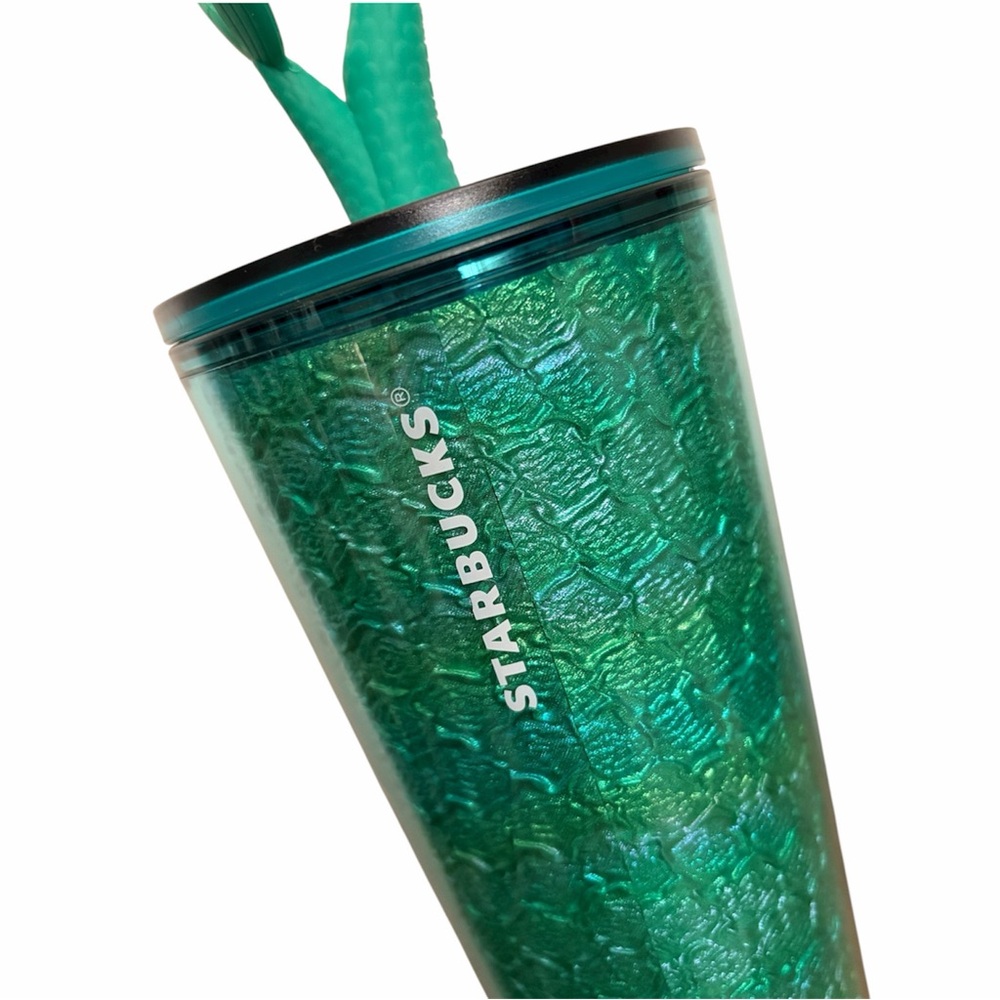 🌊STARBUCKS 2025 Scaled Siren Venti (24oz) Cold Cup Tumbler W/Twin Tales Topper - Picture 3 of 4